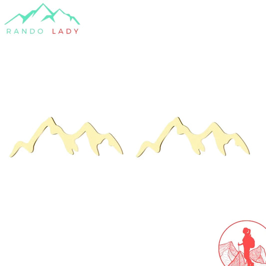 boucle d’oreille acier inoxydable forme montagne