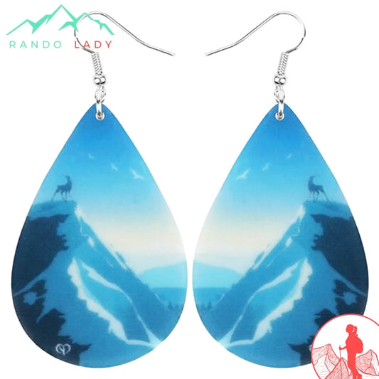 boucle d oreille femme montagne