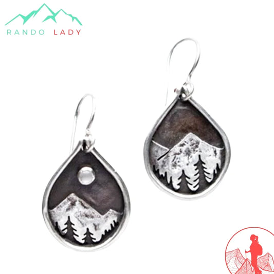 boucles d’oreilles montagne - cadeau randonnee