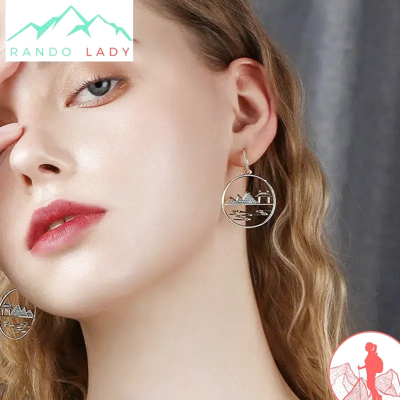 boucles d oreilles thème montagne