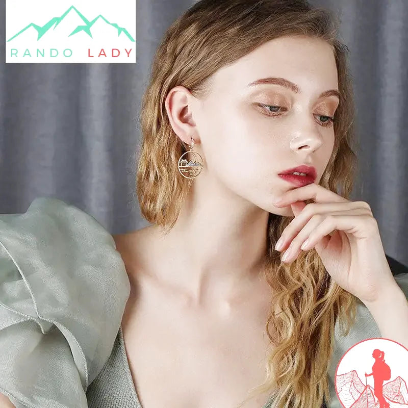 boucles d oreilles thème montagne