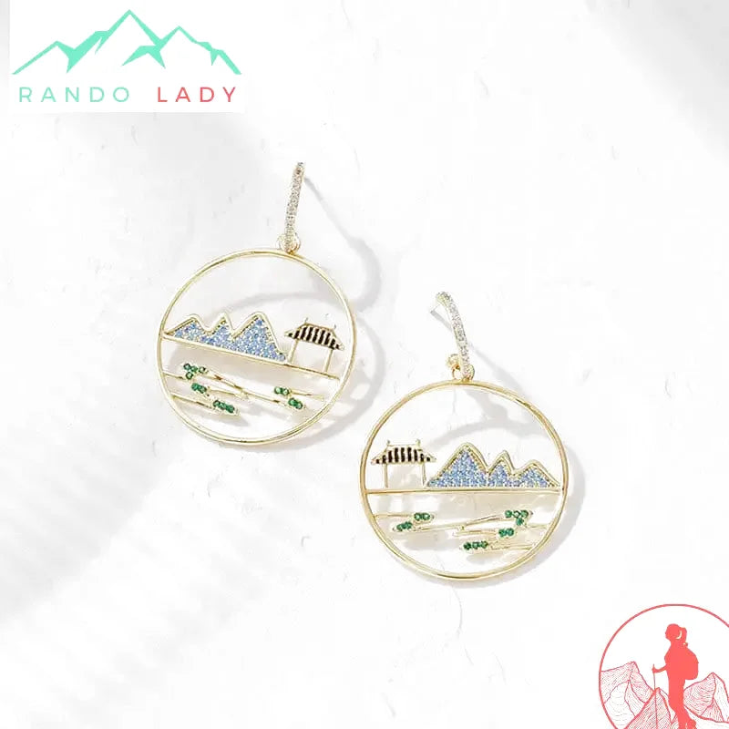 boucles d oreilles thème montagne