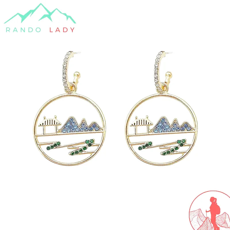 boucles d oreilles thème montagne