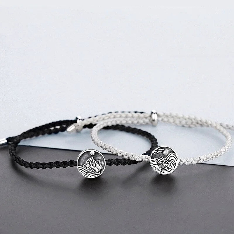 bracelet montagne acier inoxydable