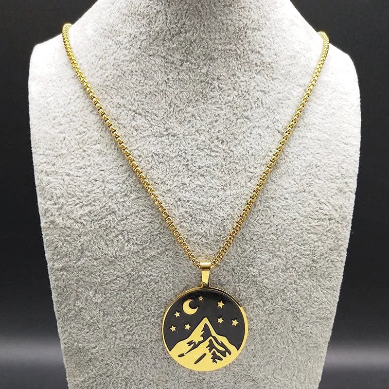 collier montagne doré