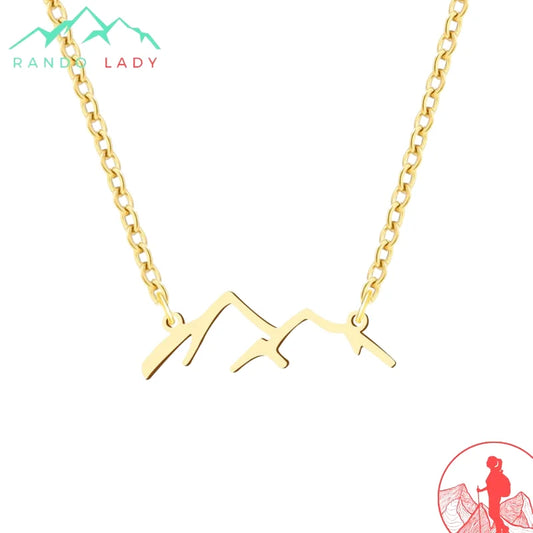 Sentez la Liberté: Collier Montagne en Plaqué Or