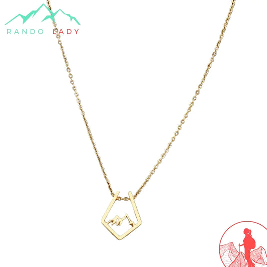 Symbole Naturel: Pendentif Montagne en Or Jaune