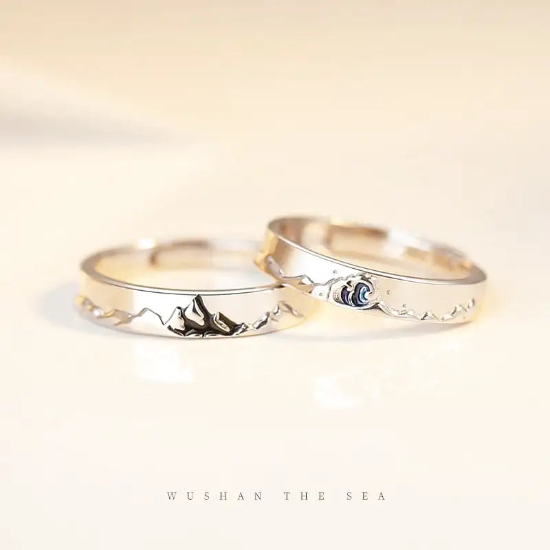 bague forme montagne homme femme