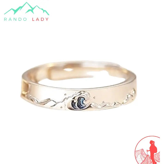 bague forme montagne homme femme