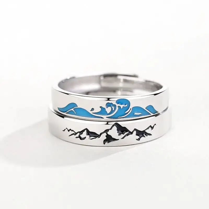 bague forme montagne homme femme