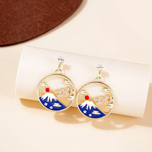 boucle d’oreille montagne pour femme