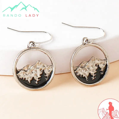 boucles d’oreille argent montagne