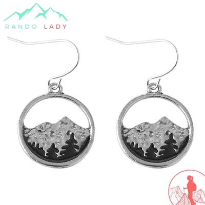 boucles d’oreille argent montagne