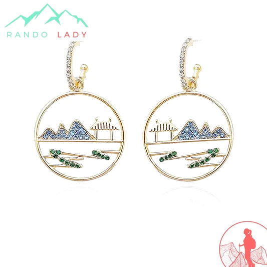 boucles d oreilles thème montagne