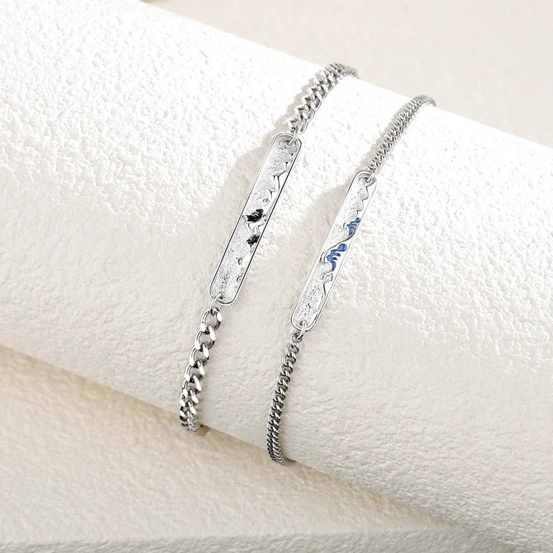 bracelet montagne couple