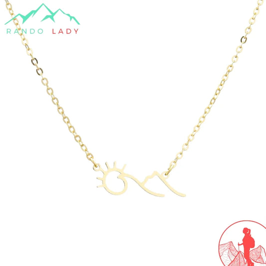 Ressentez l’Aventure: Collier Montagne en Acier Inoxydable