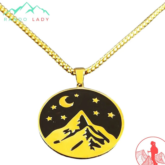 collier montagne doré