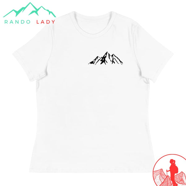 T-shirt Femme Motif Montagne – Col V, Pour Randonnée, Ski, Alpinisme, Sport Outdoor, Cadeau Pour Amoureux De La Nature